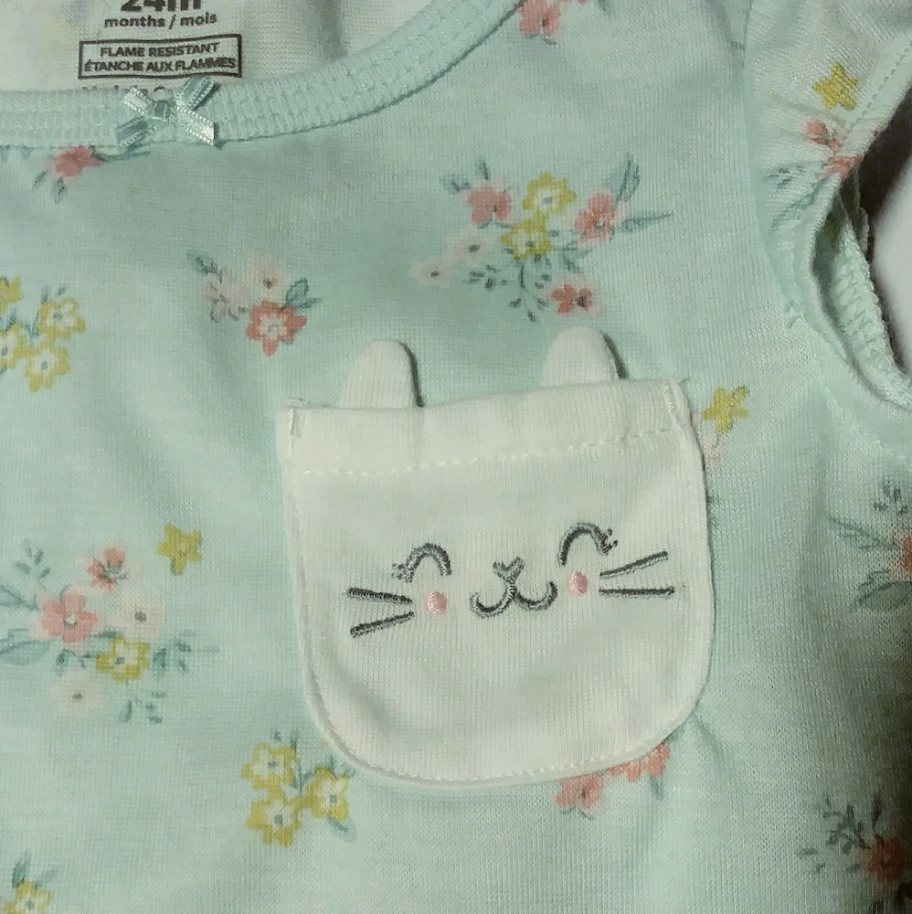 Carters Baby Girl 2 piece Floral Pajama Set